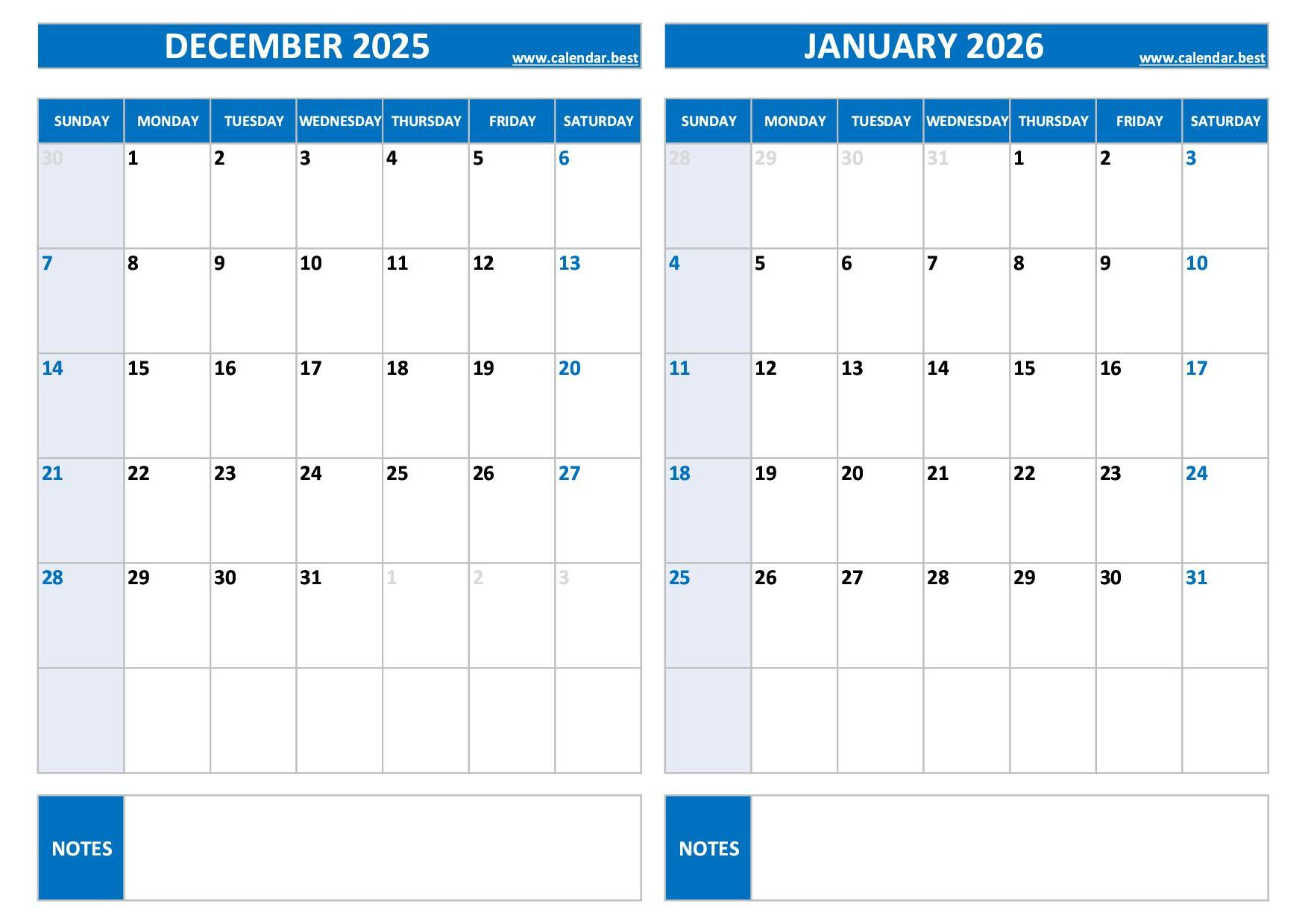 Printable December 2025 And January 2026 Calendar - Free Pdf &amp;amp; Jpg inside Free Printable December 2025 January 2026 Calendar