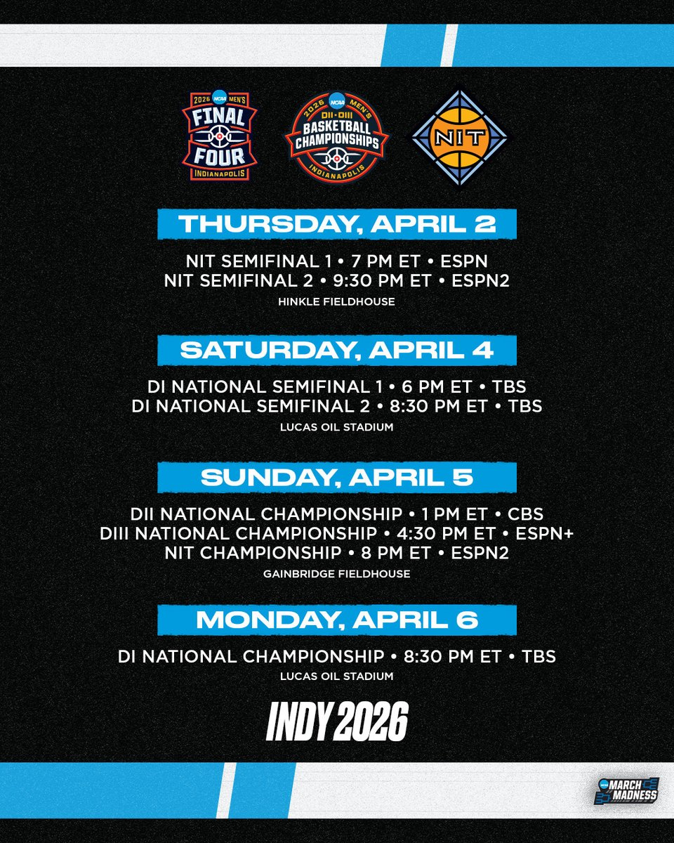 Game Times Are Official For #Mfinalfour Week 🤩 🏀 Https://T.co intended for March Madness 2026 Calendar