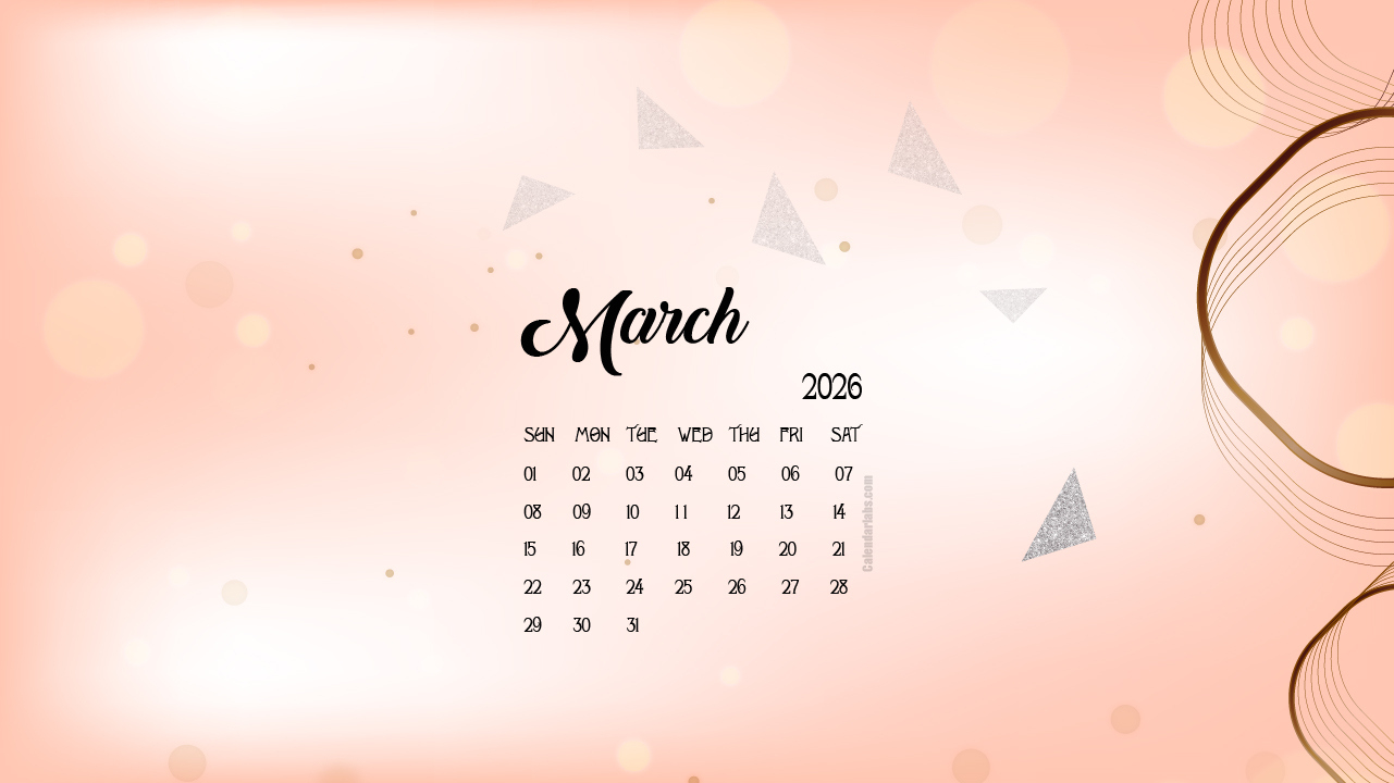 March 2026 Desktop Wallpaper Calendar - Calendarlabs for March 2026 Desktop Calendar