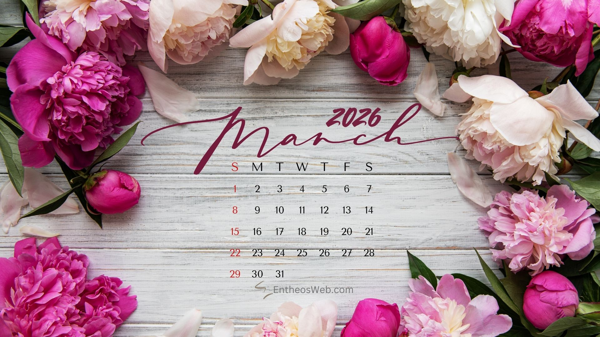 March Desktop Wallpaper Calendars 2026 » Entheosweb in March 2026 Calendar Desktop Wallpaper