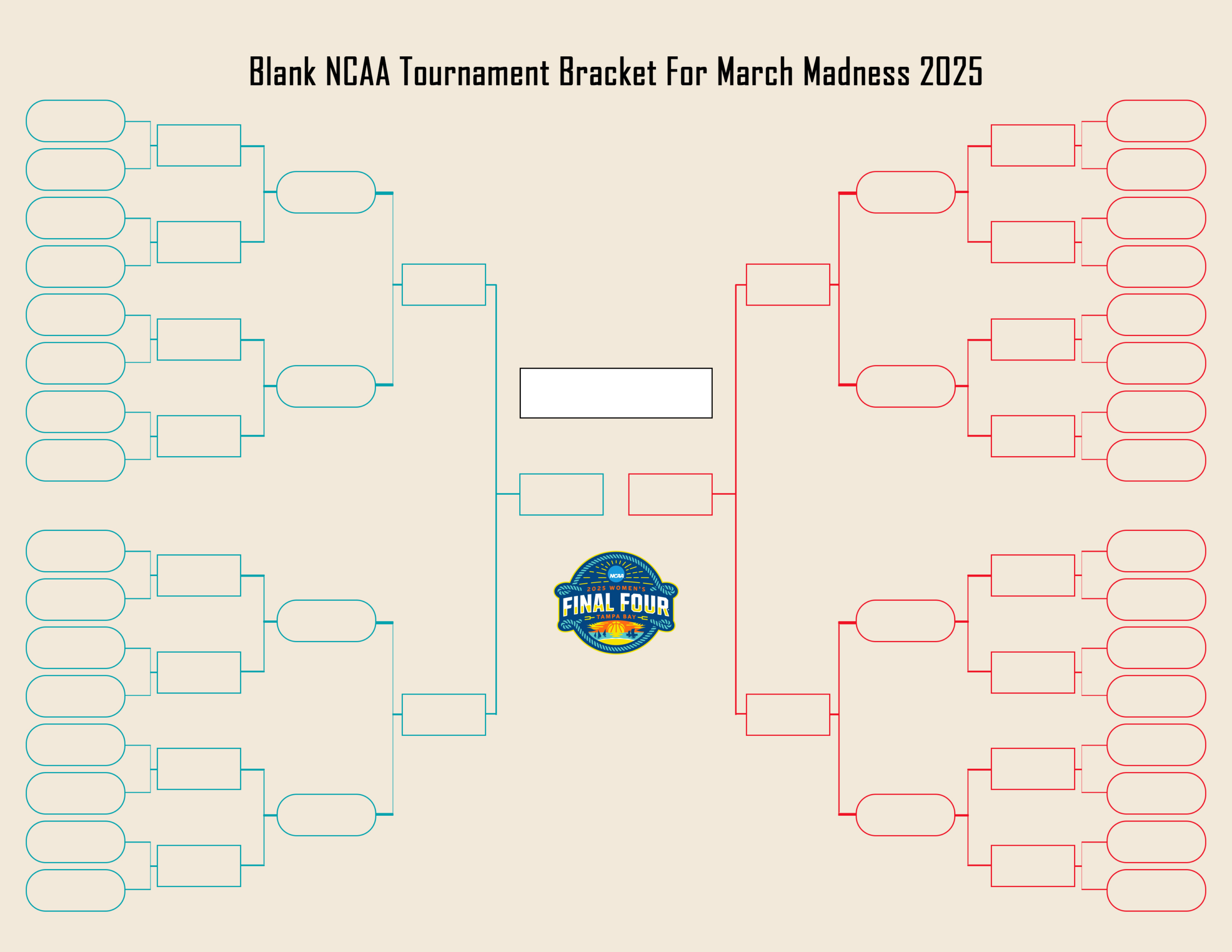 Printable Ncaa College Basketball Bracket For 2025 March Madness for March Madness 2026 Calendar Printable